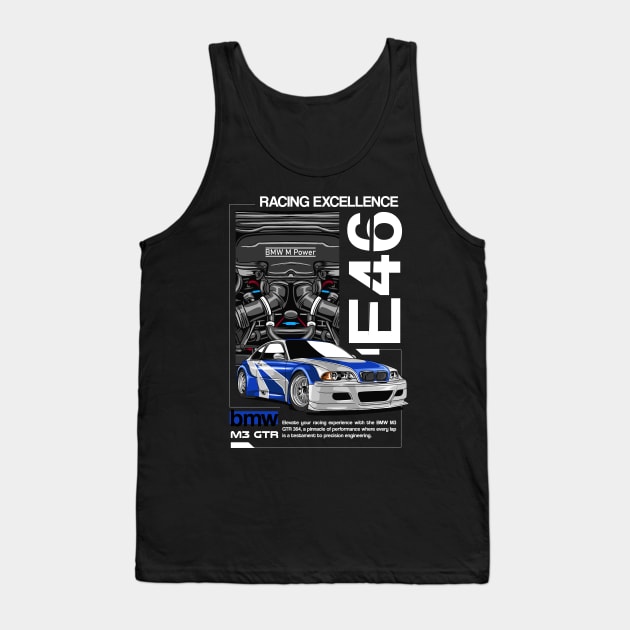 BMW E46 Racing Excellence Tank Top by Harrisaputra